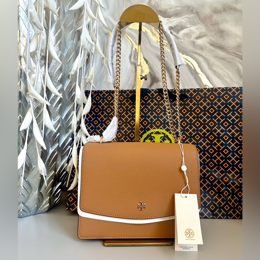 NWT Tory Burch Emerson Flap Adjustable Shoulder Bag